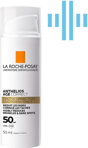 Антивіковий сонцезахисний засіб для обличчя La Roche-Posay Anthelios Age Correct SPF50+ проти зморшок і пігментації 50 мл (3337875761031) - зображення 1