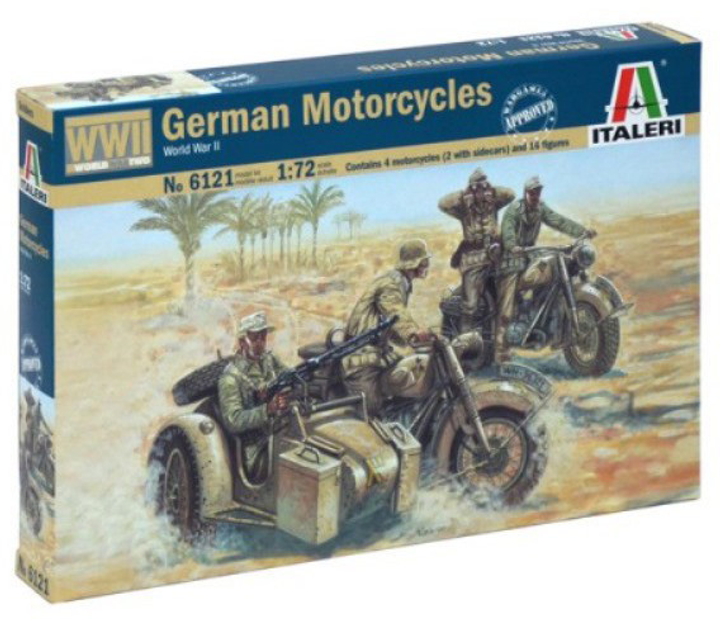 Model do składania Italeri WWII German Motorcycles skala 1:72 (8001283061216) - obraz 1