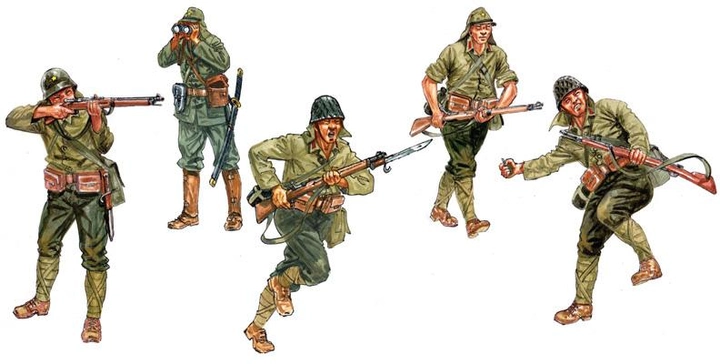 Model do składania Italeri WWII Japanese Infantry skala 1:72 (8001283061704) - obraz 2