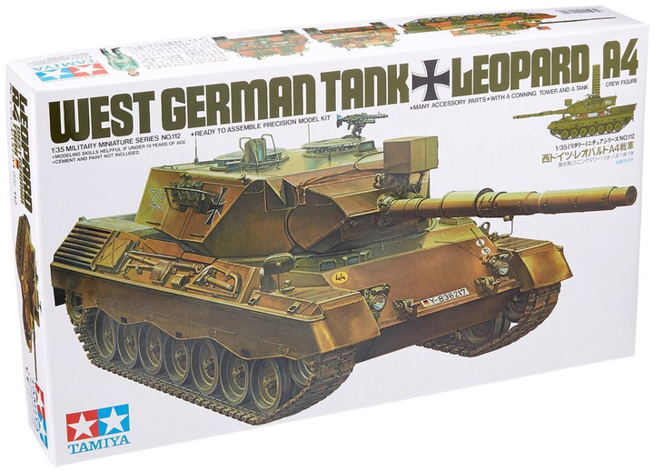 Model do składania Tamiya West German Tank Leopard A4 skala 1:35 (4950344992690) - obraz 2
