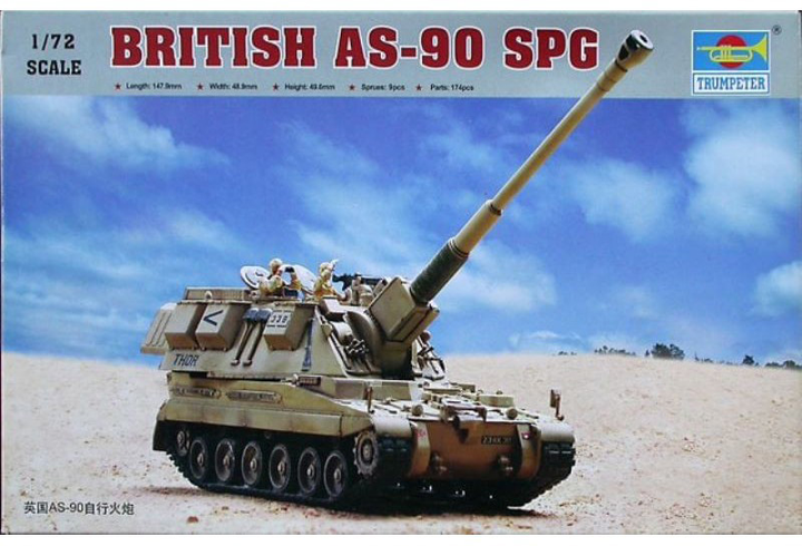 Model do składania Trumpeter British AS-90 SPG skala 1:72 (9580208072210) - obraz 1