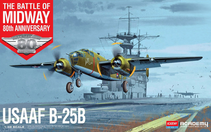 Збірна модель Academy USAAF B-25B Battle of Midway 80th Anniversary масштаб 1:48 (8809845380184) - зображення 2