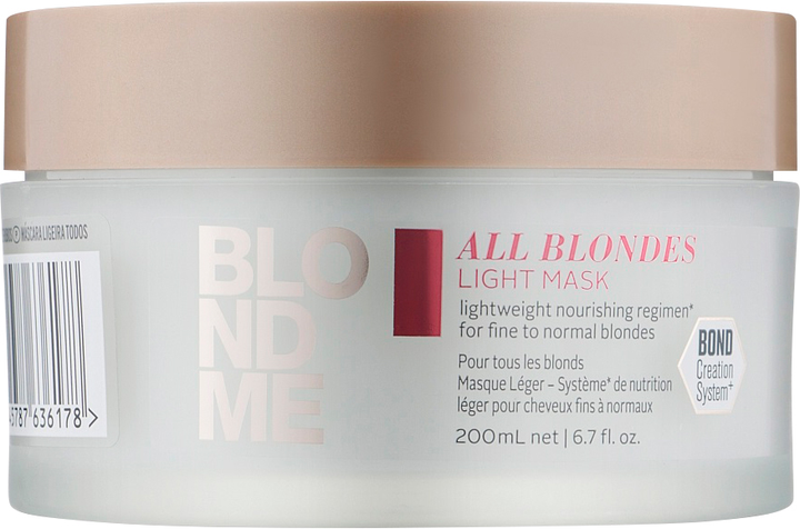 Маска Schwarzkopf Professional Blondme All Blondes Light Mask для тонкого волосся 200 мл (4045787636178) - зображення 1