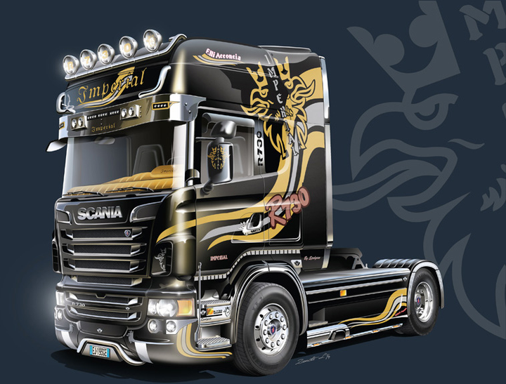 Model do składania Italeri Scania R730 V8 Topline Imperial skala 1:24 (8001283038836) - obraz 2