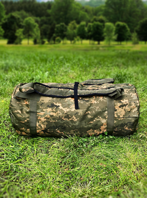 Рюкзак-сумка-баул вещмешок армейский 90л пиксель - изображение 1