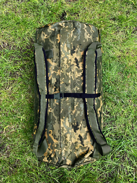 Рюкзак-сумка-баул вещмешок армейский 90л пиксель - изображение 2