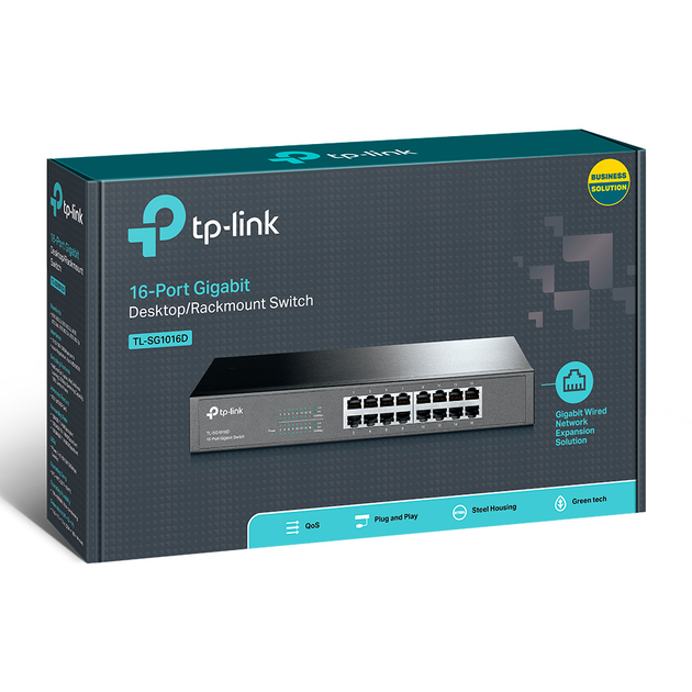 Коммутатор гигабитный TP-Link TL-SG1016D 16xRJ-45 10/100/1000 - Фото 4 Коммутатор гигабитный TP-Link TL-SG1016D 16xRJ-45 10/100/1000 - изображение 4