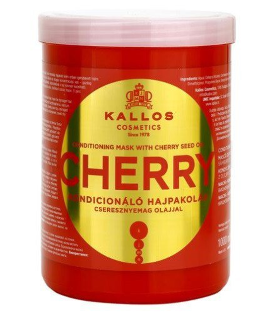 Maska do włosów Kallos Cherry Conditioning Mask 1000 ml (5998889511531) - obraz 1