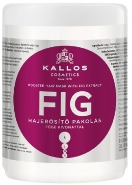 Maska do włosów Kallos Fig Booster Hair Mask 1000 ml (5998889514778) - obraz 1