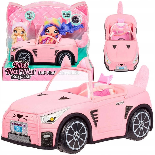 Машинка для ляльок Mаttel Плюшевий кабріолет Na! Na! Na! Surprise (0035051572411) - зображення 2