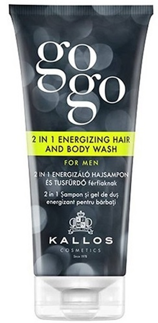 Szampon Kallos GoGo 2in1 Energizing Hair And Body Wash 200 ml (5998889511166) - obraz 1