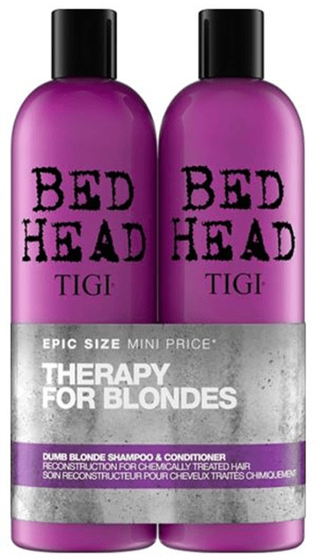Шампунь Tigi Bed Head Dumb Blonde Shampoo & Conditioner 750 мл + Shampoo & Conditioner 750 мл (615908942217) - зображення 1