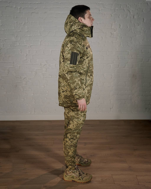 Форма армійська зимова водонепроникаюча ГРЕТА з утеплювачем ХОЛОСОФТ піксель штани бушлат з капюшоном M - (48) - зображення 2