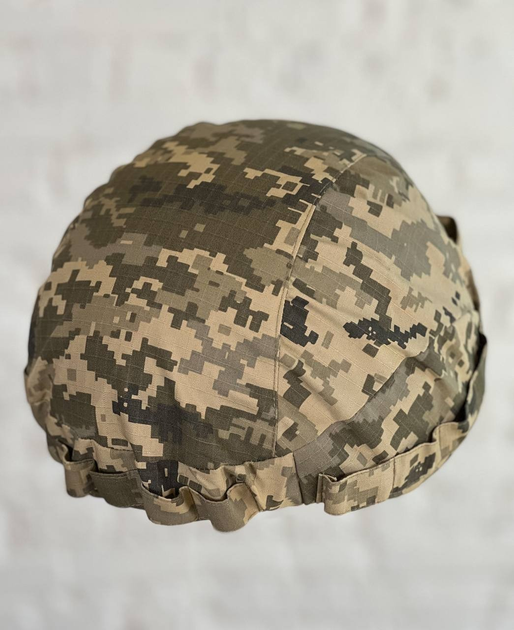 Кавер на каску с ушами пиксель рип-стоп система MOLLE чехол на шлем размер универсальный - изображение 1