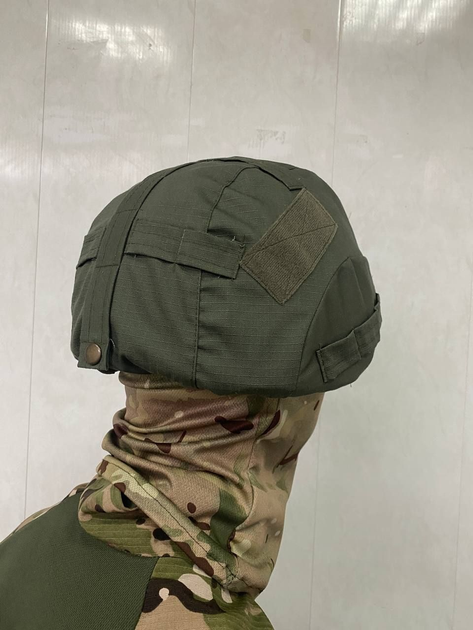 Кавер на каску защитный MICH с ушами ПРОФИ рип-стоп чехол на шлем маскировочный с фиксацией для очков - изображение 1