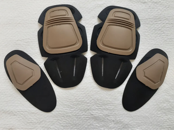 Комплект вставных наколенников и налокотников Frontier Койот (щитки для тактической одежды поколения G2, G3, G4) - изображение 1