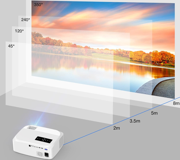 Проектор Topvision TP-98 Full HD 9500 Лм з динаміками - зображення 3