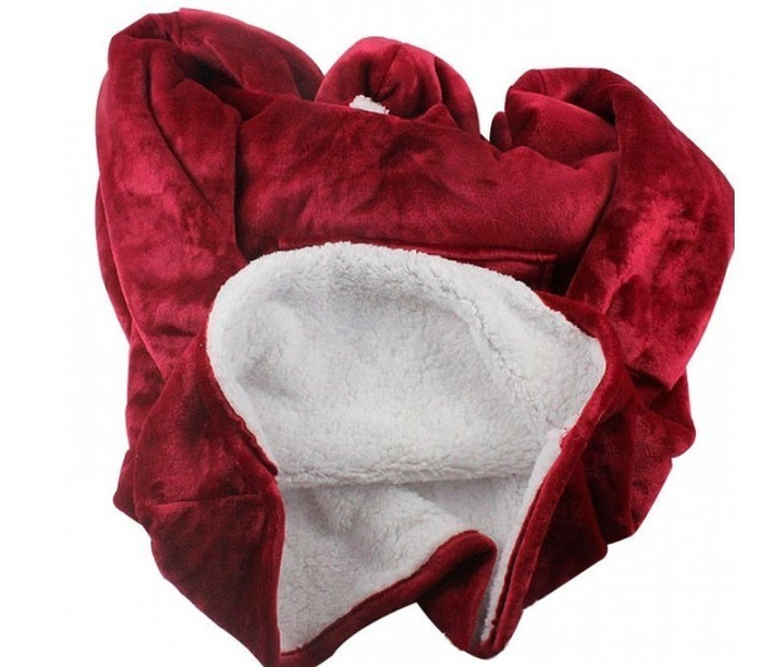 Плед толстовка Huggle Hoodie, Бордовий One Size от продавца: SHOPonM ...