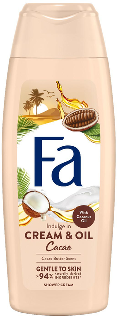 Гель для душу Fa Cream & Oil з ароматом масла какао 400 мл (9000101709681) - зображення 1