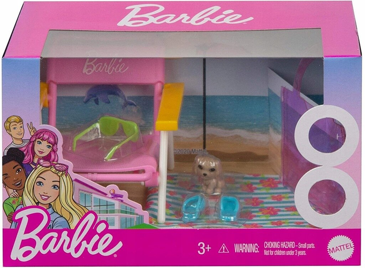 Zestaw akcesoriów Mattel Barbie na plaży (887961903768) - obraz 1