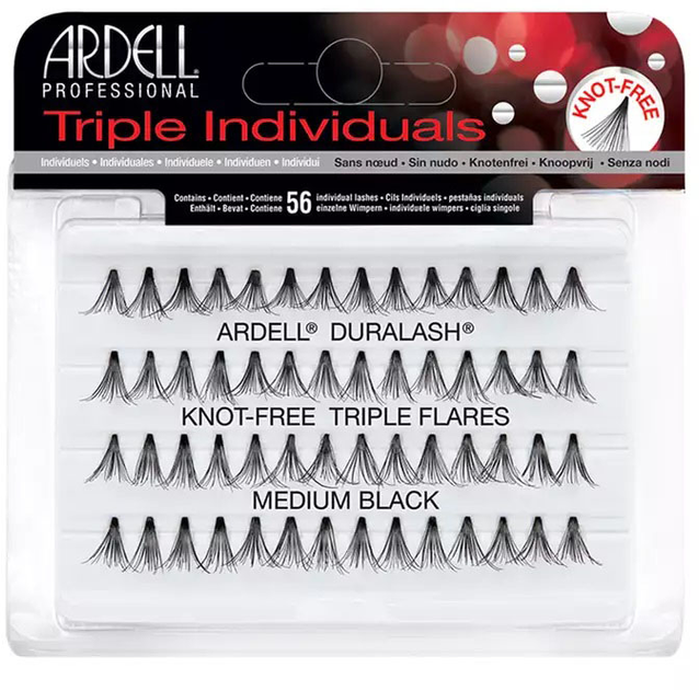 Пучки вій Ardell Triple Individuals Medium Black 56 шт (74764664969) - зображення 1