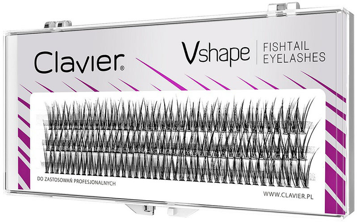Kępki rzęs Clavier Vshape Fishtail Eyelashes 14 mm (5907465652858) - obraz 1