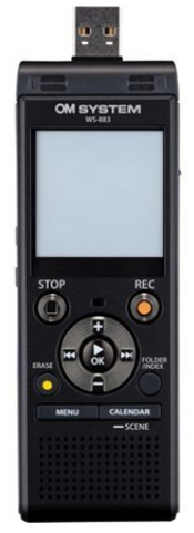 Диктофон цифровий OLYMPUS OM SYSTEM WS-883 Black (8GB) - зображення 2