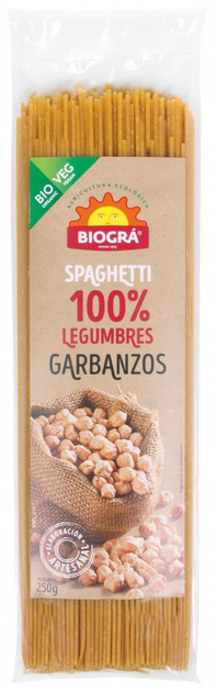 Makarony Biogra Chickpea Spaghetti Bio 250 g (8426904173633) - obraz 1