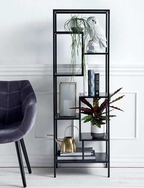 Дизайнерский Стеллаж в стиле Loft Design 60x40x200h Черный/Дерево ...