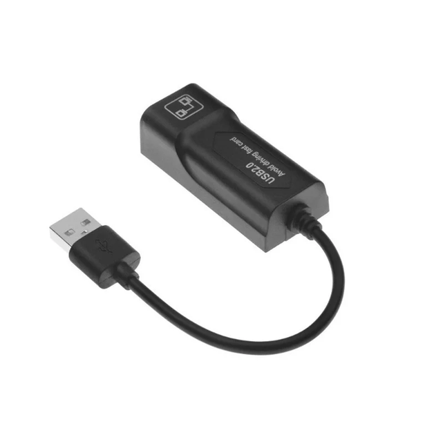 Внешняя сетевая карта USB 2.0 lan TO GIGABIT 10/100M RJ45 черный 15 см - изображение 3