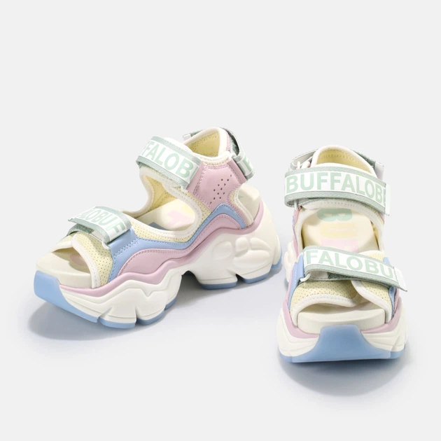 Sandały damskie na grubej podeszwie Buffalo Calzature 1602067 36 Wielokolorowe (4061516514913) - obraz 4