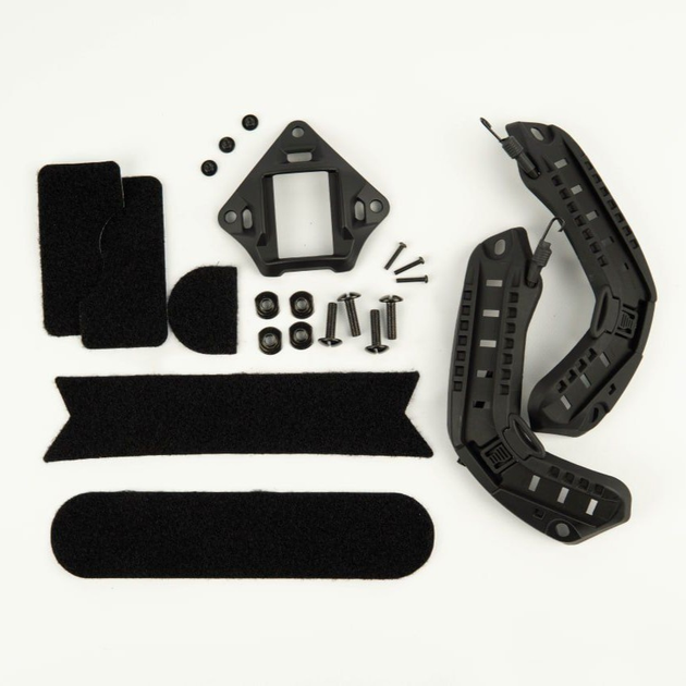 Набір обвісу для тактичного шолома Fast Mich Pasgt комплектуючі аксесуари та запчастини бічні рейки + NVG платформа черный - зображення 1