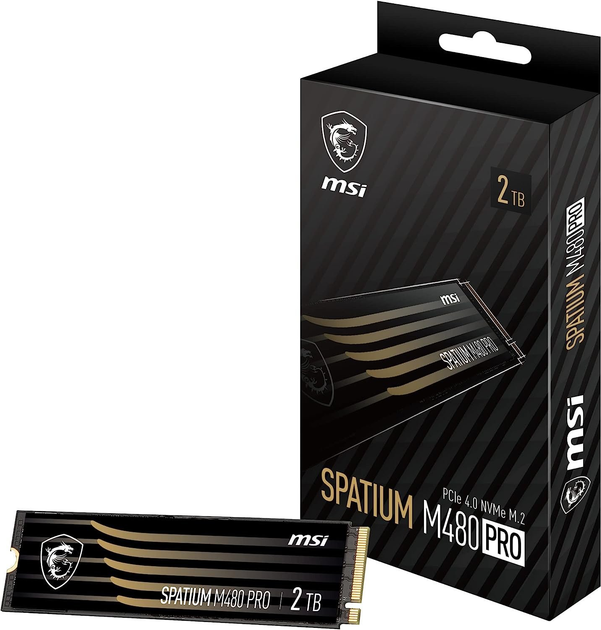 SSD диск MSI Spatium M480 Pro 2TB NVMe M.2 2280 PCIe 4.0 x4 3D NAND TLC (S78-440Q600-P83) - изображение 4