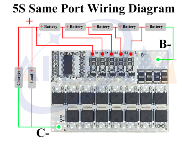 Контролер BMS 5S LMO плата захисту заряду/розряду Li-Ion 18650 100A 21V універсальний (0239) - зображення 8