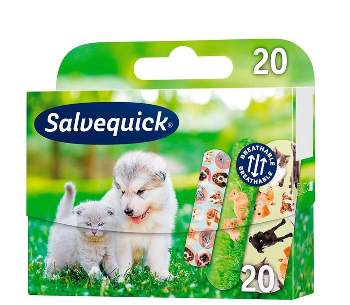 Пластир Salvequick Animal Planet для дітей 20 шт (7310610014063) - зображення 1