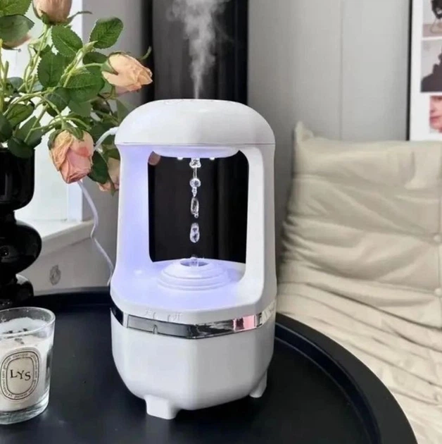 Антигравитационный увлажнитель воздуха капельный 450 мл Creative Anti-gravity Water Drop Humidifier Happy Home 450 - изображение 5