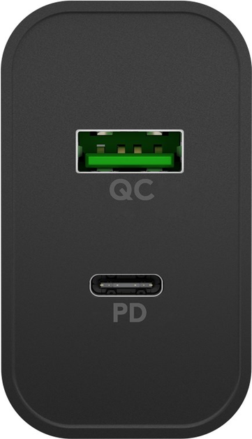 Ładowarka Goobay Wentronic Dual-USB-Quick Charger 3.0 PD/QC 45 W 1x USB-C 1x USB-A Czarna (4040849617553) - obraz 2