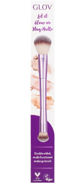 Wielofunkcyjny pędzel do makijażu Glov Let It Glow Or Stay Matte Purple (5907440741959) - obraz 1