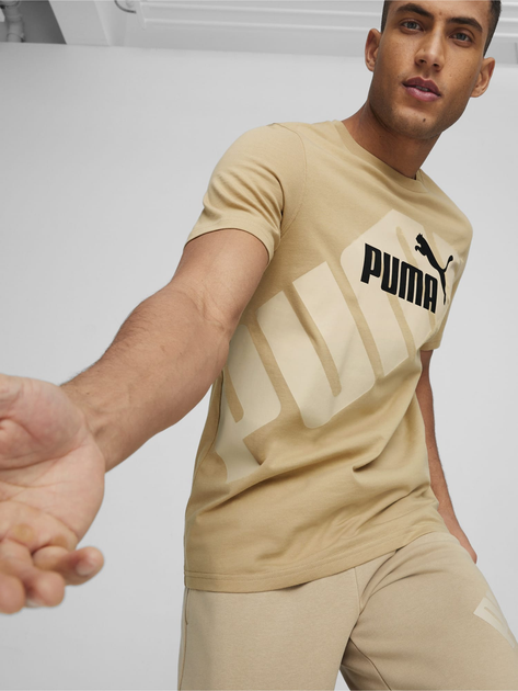 Футболка мужская Puma Power 67896083 M Бежевая с принтом (4099686689100 ...