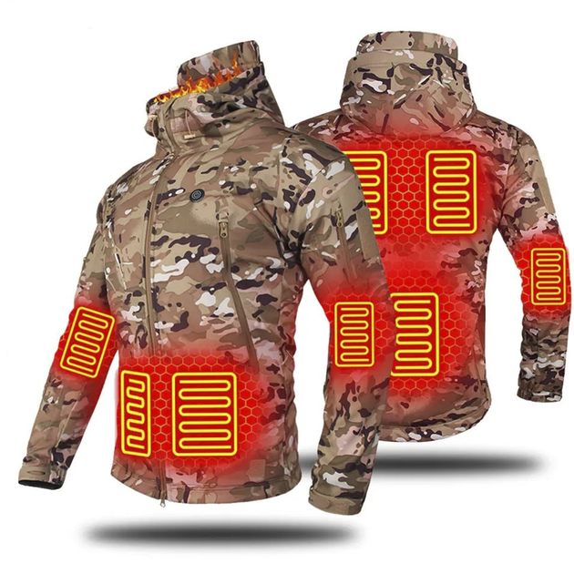 Куртка с подогревом от PowerBank 7 зон XXL Камуфляж (1013-384-01) - изображение 1