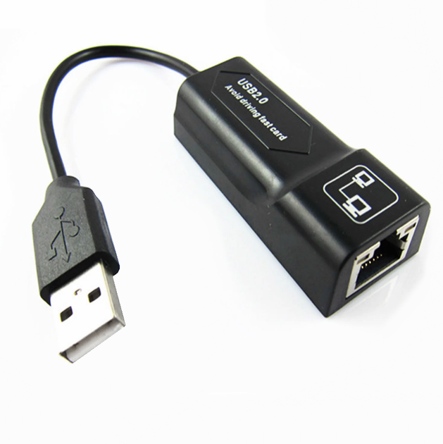 Внешняя сетевая карта USB 2.0 lan TO GIGABIT 10/100M RJ45 черный 15 см - изображение 2
