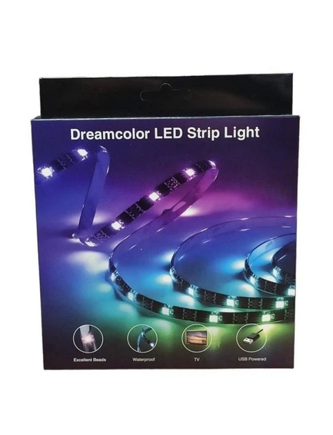 Світлодіодна стрічка Dreamcolor LED Strip Light SMD 5050 RGB (30 LED/m) 5 м для підсвічування телевізора та інтер'єру від USB на силіконі з пультом керування - зображення 3