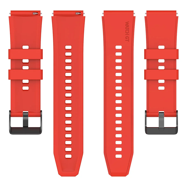Ремінець для Zepp E - червоний / ширина кріплення 20мм / силікон / Watchbands GT (W46-1WB33784144) - зображення 5