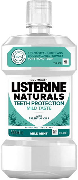 Płyn do płukania jamy ustnej Listerine Naturals Teeth Protection 500 ml (3574661657455) - obraz 1
