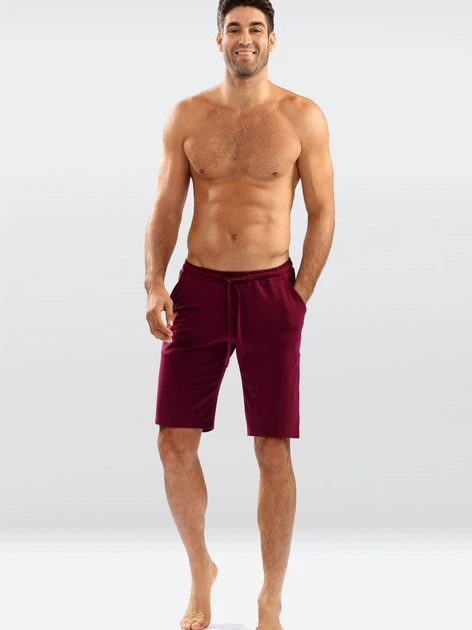 Шорти бавовняні чоловічі DKaren Sam 2XL Бордові (5903251463738) - зображення 3