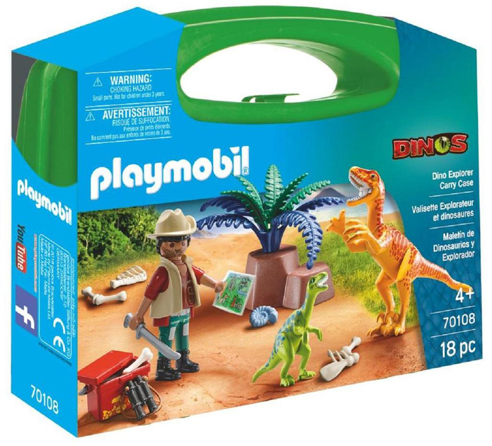 Zestaw figurek do zabawy Playmobil Dinos Badacz dinozaurów (4008789701084) - obraz 1