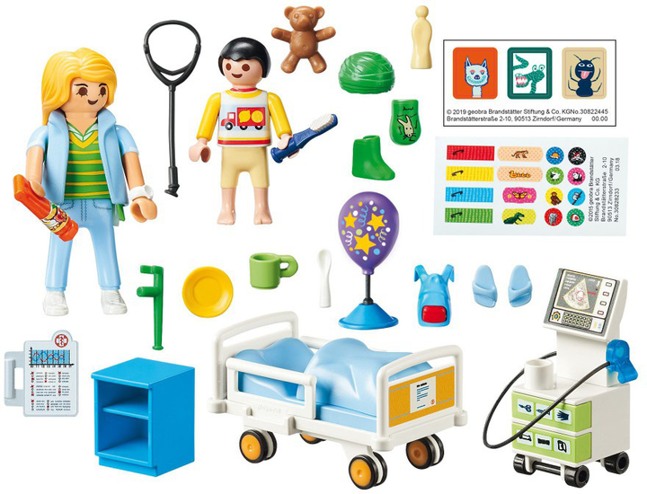 Zestaw figurek do zabawy Playmobil City Life Szpitalny pokój dziecięcy (4008789701923) - obraz 2