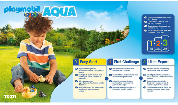 Ігровий набір фігурок Playmobil 1.2.3 Aqua Качине сімейство (4008789702715) - зображення 2
