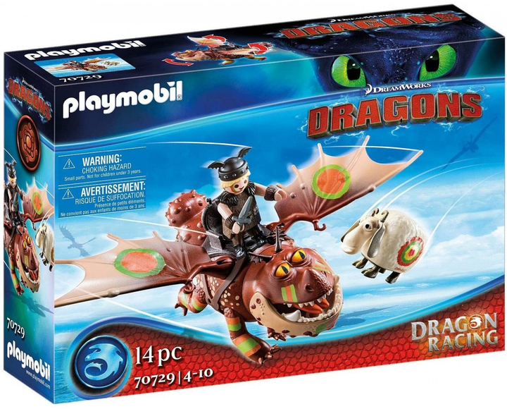 Zestaw figurek do zabawy Playmobil Dragon Racing Fishlegs And Meatlug (4008789707291) - obraz 1