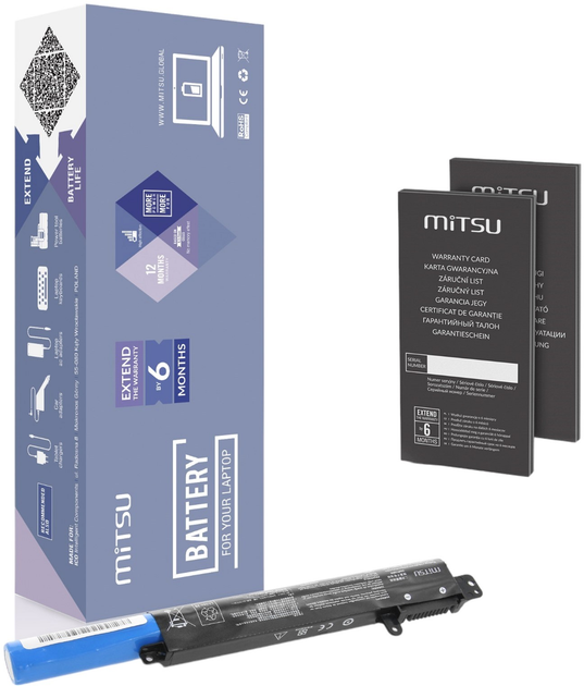 Акумулятор Mitsu для ноутбуків Asus X507UA/X507UB 10.8V-11.1V 2200 mAh (5903050376765) - зображення 1